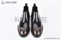 Prada Classic Boot with Side Logo Brown Burnished Leather