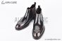 Prada Classic Boot with Side Logo Brown Burnished Leather
