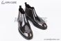 Prada Classic Boot with Side Logo Brown Burnished Leather