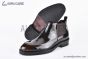 Prada Classic Boot with Side Logo Brown Burnished Leather