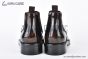Prada Classic Boot with Side Logo Brown Burnished Leather
