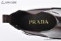 Prada Classic Boot with Side Logo Brown Burnished Leather