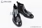 Prada Classic Boot with Side Logo Black Burnished Leather