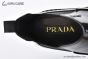 Prada Classic Boot with Side Logo Black Burnished Leather