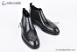 Prada Classic Boot with Side Logo Black Grain Leather