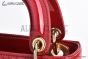 Dior Mini Lady Dior Bag Cherry Red Cannage Lambskin