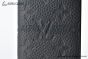 LV Pocket Organizer Wallet Black Taurillon Monogram Leather M69044