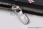 LV x TM Key Pouch Black Murakami Monogram Canvas M13664