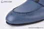 Hermes Paris Blue Leather Loafer