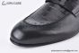 Hermes Paris Black Calf & Croco Patern Leather Loafer