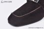 Hermes Karl Dark Brown Suede Leather Loafer