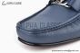 LV Modern Classic Major Loafer Gray Blue Grained Leather