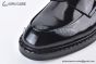 Prada Chocolate Black Patent Leather Loafers