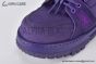 LV Trainer Maxi Sneaker Alligator-printed Nubuck Leather Purple 1ACNM0