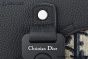 Dior Mini Saddle Messenger Bag with Flap Beige & Black Oblique Jacquard with Black Grained Calfskin