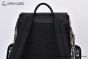 Dior Saddle Backpack with Sidepocket Beige & Black Oblique Jacquard with Black Grained Calfskin