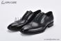 Prada Lace-up Oxford Brogue Black Grain Leather