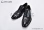 Prada Lace-up Oxford Brogue Black Grain Leather