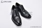 Prada Lace-up Oxford Brogue Black Grain Leather