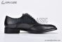 Prada Lace-up Oxford Brogue Black Grain Leather