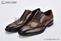 Prada Lace-up Oxford Brogue Brown Grain Leather