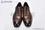 Prada Lace-up Oxford Brogue Brown Grain Leather