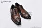 Prada Lace-up Oxford Brogue Brown Grain Leather