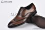 Prada Lace-up Oxford Brogue Brown Grain Leather