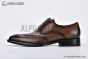 Prada Lace-up Oxford Brogue Brown Grain Leather