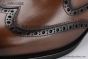 Prada Lace-up Oxford Brogue Brown Grain Leather