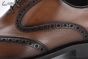 Prada Lace-up Oxford Brogue Brown Grain Leather