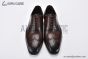 Prada Lace-up Oxford Full Brogue Brown Grain Leather