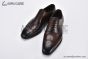 Prada Lace-up Oxford Full Brogue Brown Grain Leather