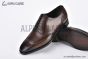 Prada Lace-up Oxford Full Brogue Brown Grain Leather