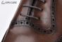 Prada Lace-up Oxford Full Brogue Brown Grain Leather