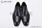Prada Lace-up Oxford Full Brogue Black Grain Leather