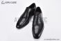 Prada Lace-up Oxford Full Brogue Black Grain Leather