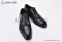 Prada Lace-up Oxford Full Brogue Black Grain Leather