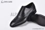 Prada Lace-up Oxford Full Brogue Black Grain Leather