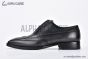 Prada Lace-up Oxford Full Brogue Black Grain Leather