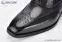 Prada Lace-up Oxford Full Brogue Black Grain Leather