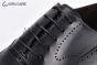 Prada Lace-up Oxford Full Brogue Black Grain Leather