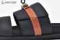 Hermes Jackson Black Epsom & Heritage Brown Leather Sandal