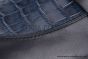 Hermes Paris Black Goat / Blue Croco Patern Leather Loafer