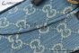 Gucci Jordaan Blue Canvas Loafer with Tassel Details