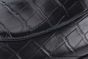 Gucci Black Croco Patern Leather Loafer with Horsebit