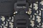 Dior Mini Saddle Messenger Bag with Flap Beige & Black Oblique Jacquard with Black Grained Calfskin