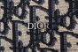 Dior Saddle Tote Bag Beige & Black Oblique Jacquard with Grained Calfskin