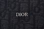 Dior Saddle Tote Bag Black Oblique Jacquard with Grained Calfskin