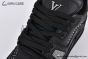 LV Trainer Sneaker Grained Leather Black 1ADDCM